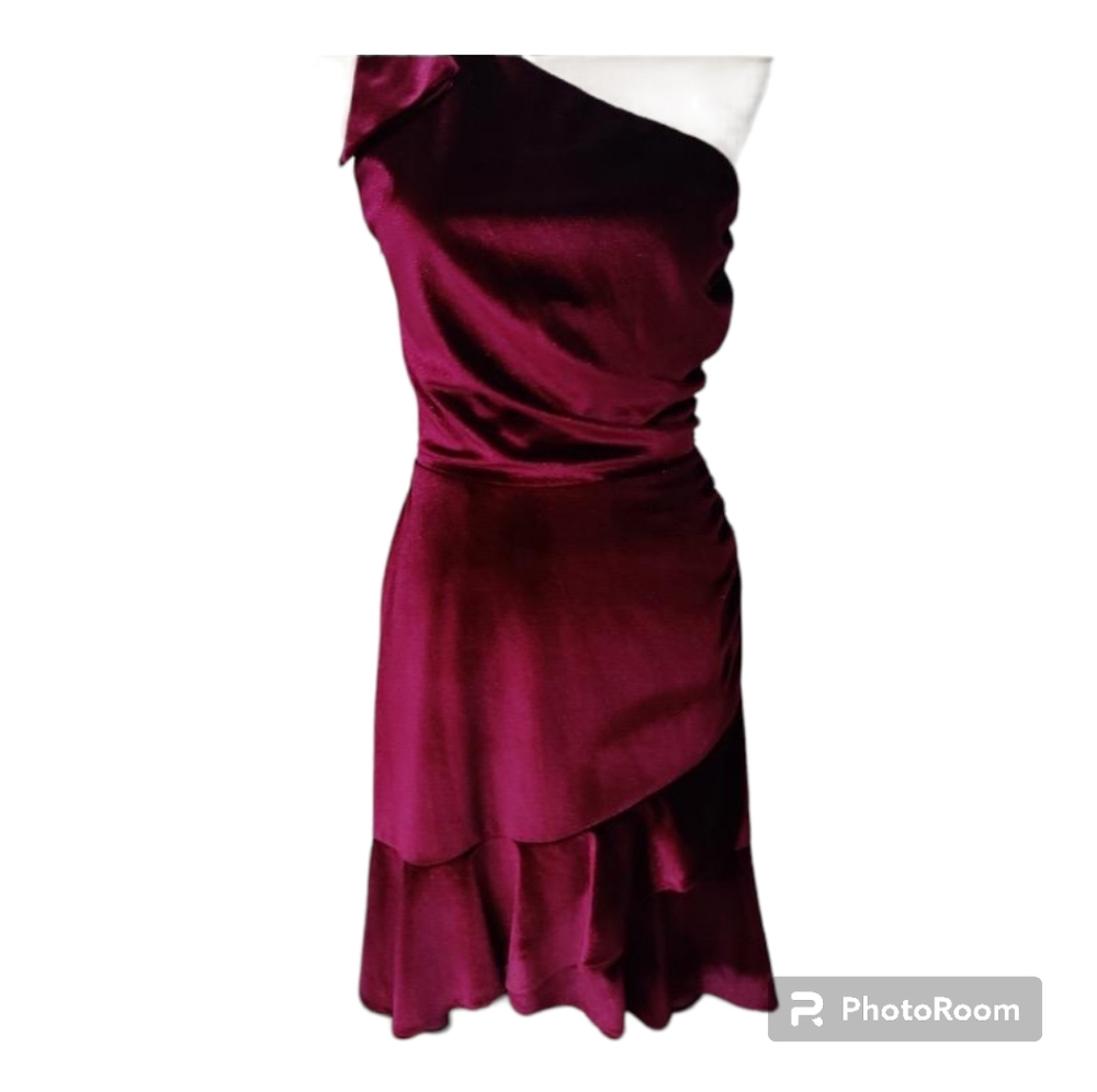 Chelsea & Violet One Shoulder Ruched Hi-Low Dress Size XS